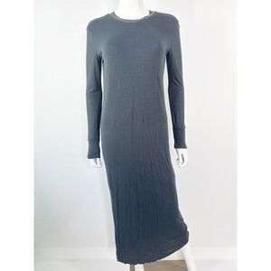 Pencey Standard Gray Long Sleeve Maxi Dress Size M Casual Modest Winter